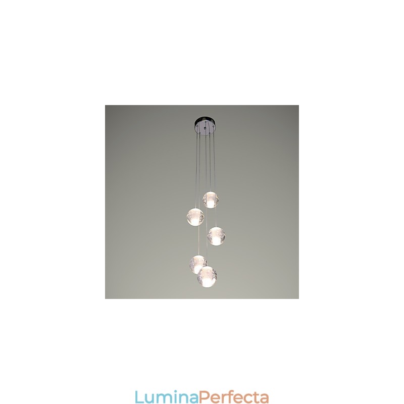 Lampă suspendată modernă Lampă suspendată G4 Retroifit Cristal cromat pentru lumina scărilor
