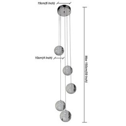 Lampă suspendată modernă Lampă suspendată G4 Retroifit Cristal cromat pentru lumina scărilor