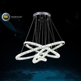Lampă modernă de iluminat pentru candelabru de tavan din cristal transparent cu D100CM+D80CM+D60CM+D40CM