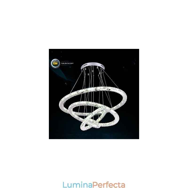 Lampă modernă de iluminat pentru candelabru de tavan din cristal transparent cu D100CM+D80CM+D60CM+D40CM