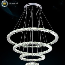 Lampă modernă de iluminat pentru candelabru de tavan din cristal transparent cu D100CM+D80CM+D60CM+D40CM