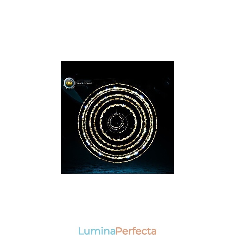 Lampă modernă de iluminat pentru candelabru de tavan din cristal transparent cu D100CM+D80CM+D60CM+D40CM