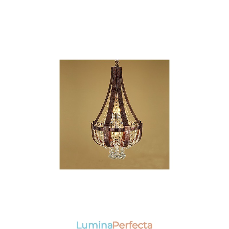 Candelabru creativ din piele de lux post modern din cristal
