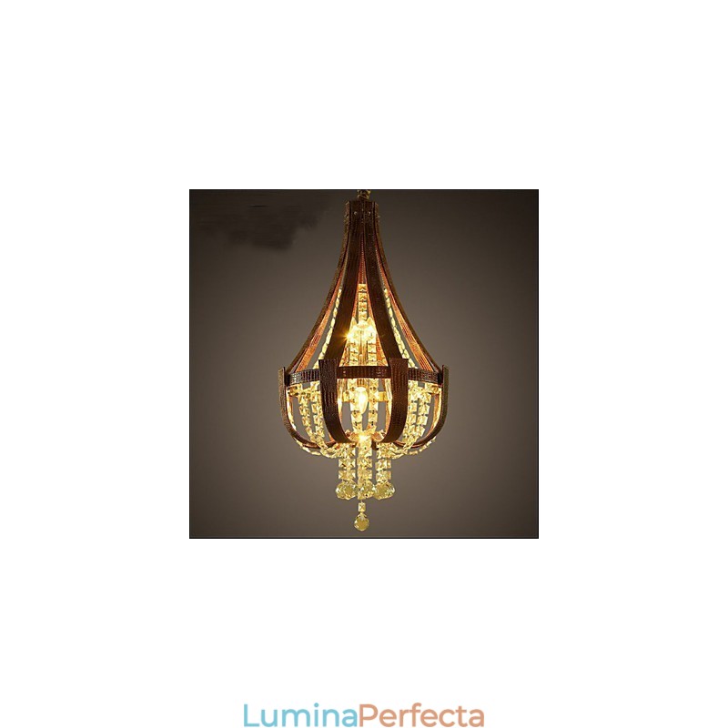 Candelabru creativ din piele de lux post modern din cristal