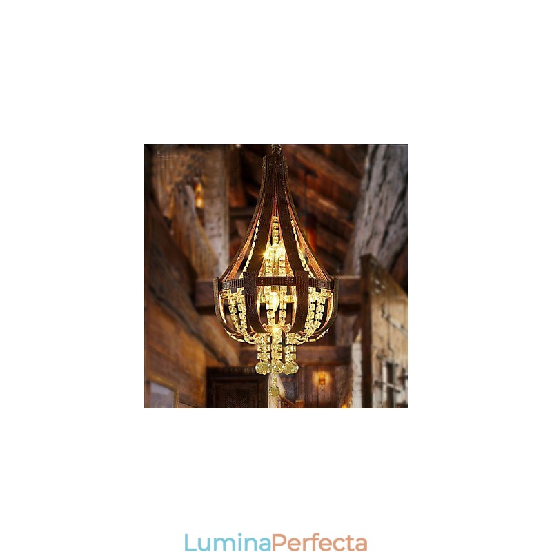 Candelabru creativ din piele de lux post modern din cristal