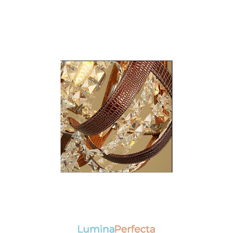 Candelabru creativ din piele de lux post modern din cristal