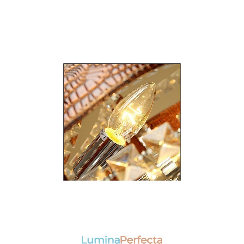Candelabru creativ din piele de lux post modern din cristal