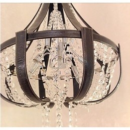 Candelabru creativ din piele de lux post modern din cristal