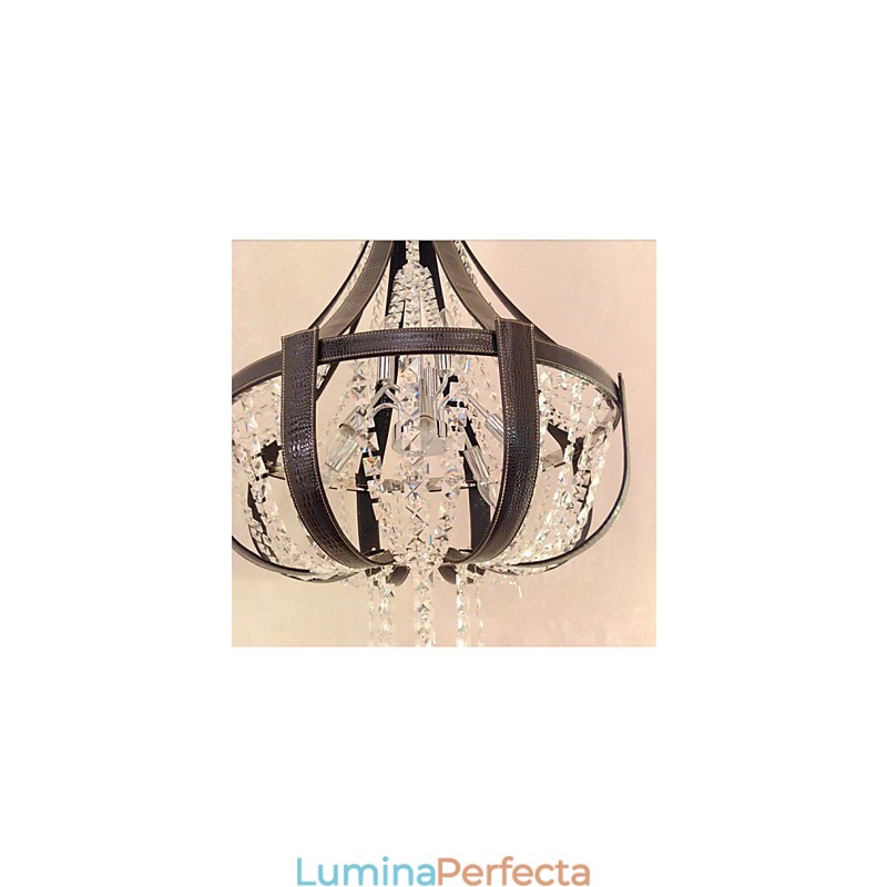 Candelabru creativ din piele de lux post modern din cristal