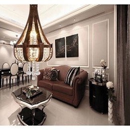 Candelabru creativ din piele de lux post modern din cristal