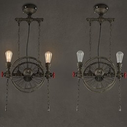 Candelabru american cu roată de fier