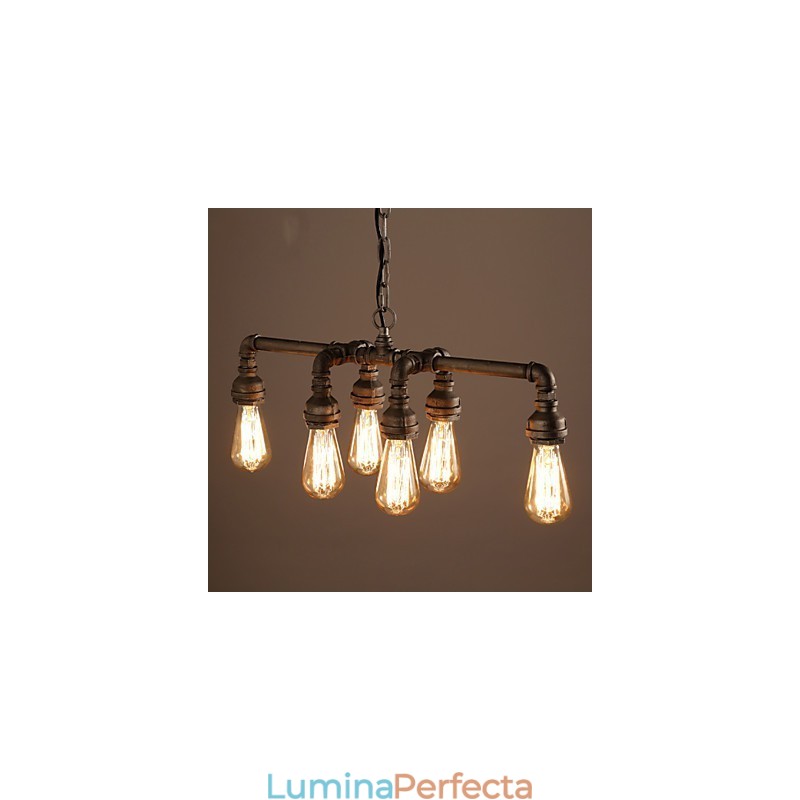 Edison Retro Loft Style Epocă Industrială Pendant Lampă Metală Conductă De Apă Lampara Colgantes