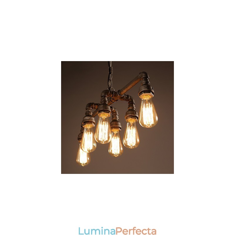 Edison Retro Loft Style Epocă Industrială Pendant Lampă Metală Conductă De Apă Lampara Colgantes