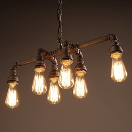Edison Retro Loft Style Epocă Industrială Pendant Lampă Metală Conductă De Apă Lampara Colgantes