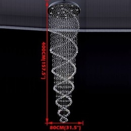 Lămpi de iluminat cu pandantiv din cristal de tavan 13 lumini Lumini moderne din argint Canpoy transparent K9