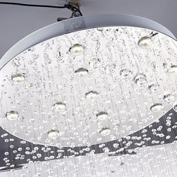Lămpi de iluminat cu pandantiv din cristal de tavan 13 lumini Lumini moderne din argint Canpoy transparent K9