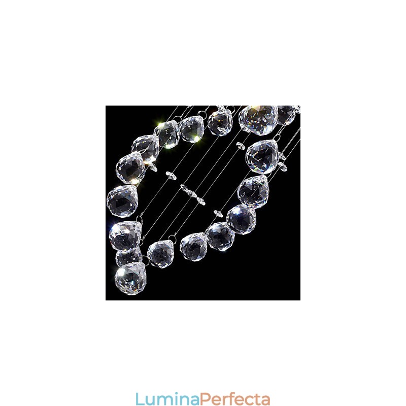 Lămpi de iluminat cu pandantiv din cristal de tavan 13 lumini Lumini moderne din argint Canpoy transparent K9
