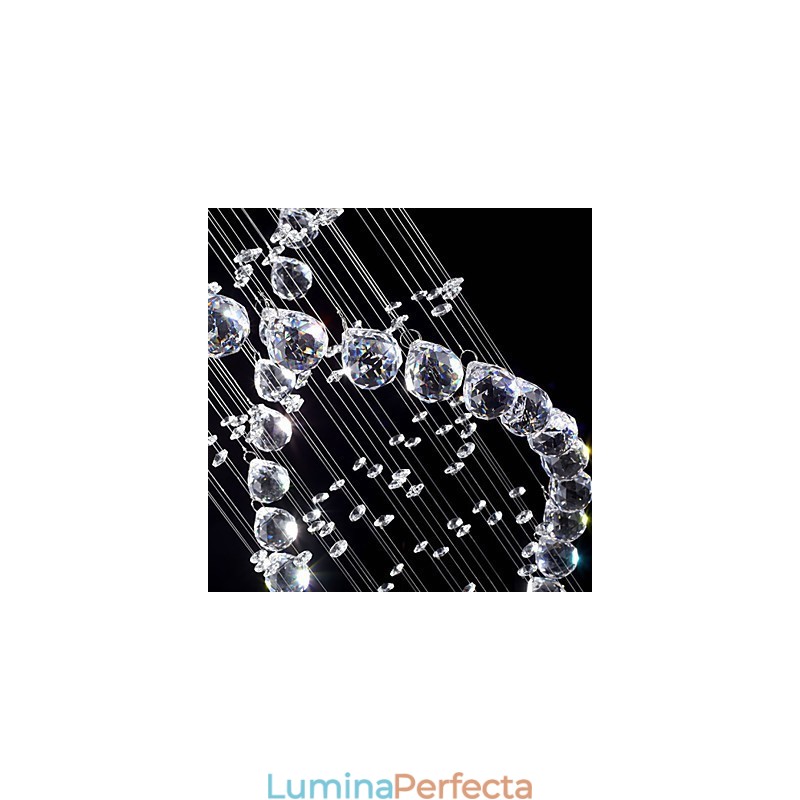 Lămpi de iluminat cu pandantiv din cristal de tavan 13 lumini Lumini moderne din argint Canpoy transparent K9
