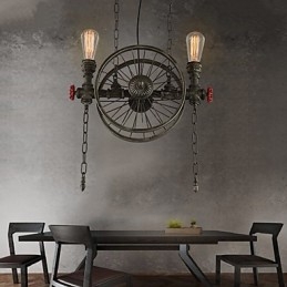 Candelabru american cu roată de fier