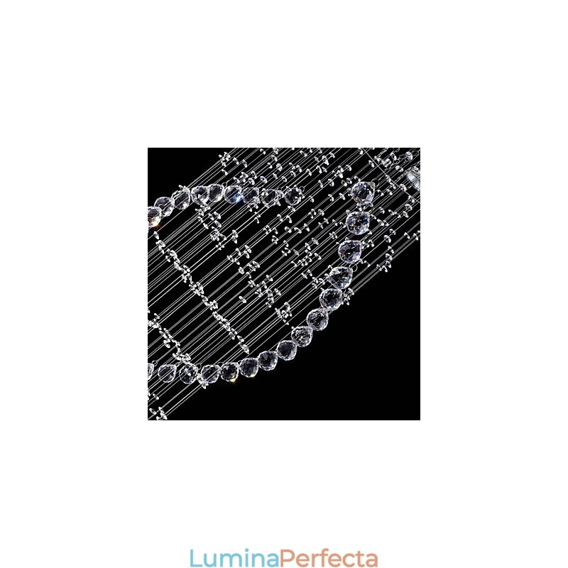 Lămpi de iluminat cu pandantiv din cristal de tavan 13 lumini Lumini moderne din argint Canpoy transparent K9