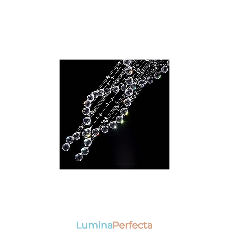 Lămpi de iluminat cu pandantiv din cristal de tavan 13 lumini Lumini moderne din argint Canpoy transparent K9