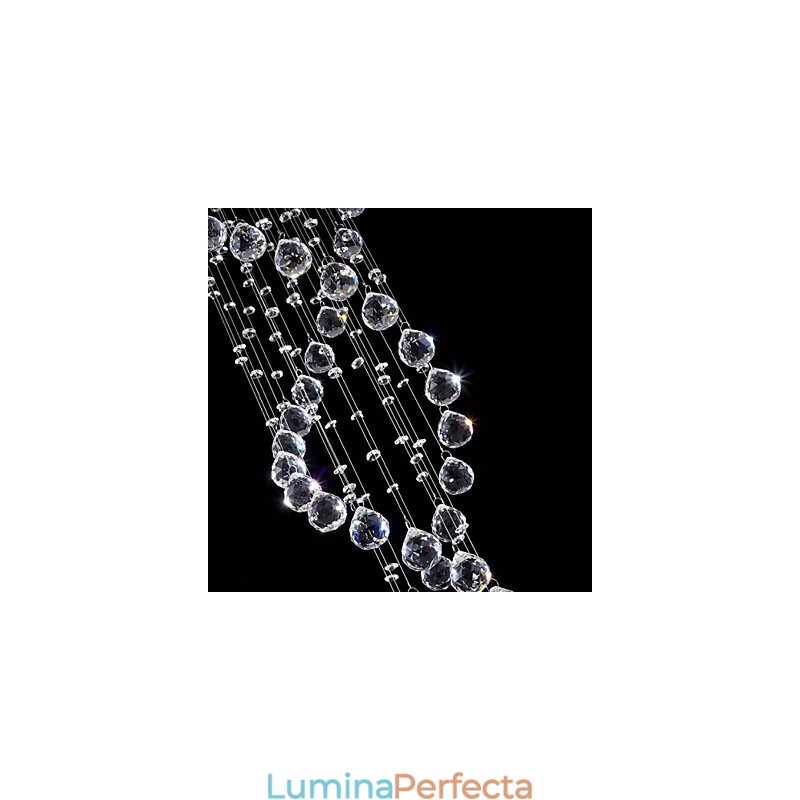 Lămpi de iluminat cu pandantiv din cristal de tavan 13 lumini Lumini moderne din argint Canpoy transparent K9