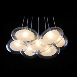 Lampă suspendată modernă, din metal cromat