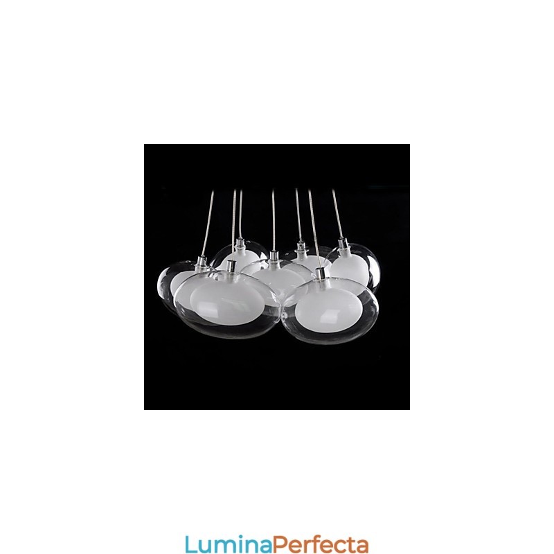 Lampă suspendată modernă, din metal cromat