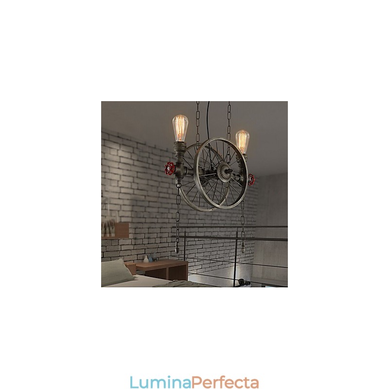 Candelabru american cu roată de fier