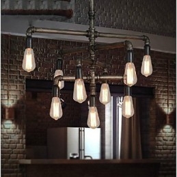 Lampă tradițională clasică vintage retro lanternă țară pictură metal pandantiv