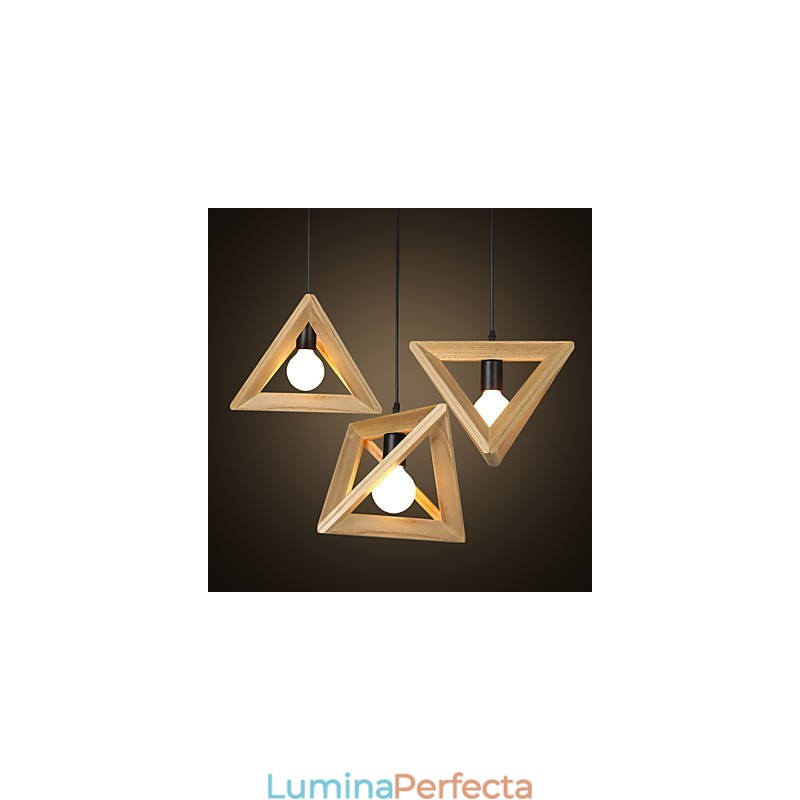 Stil european Țară creativă care restaurează căi antice Cutie de lemn triunghiulară Droplight