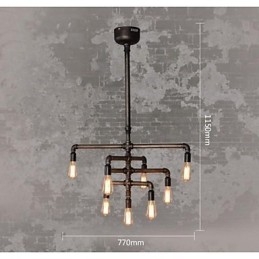 Lampă tradițională clasică vintage retro lanternă țară pictură metal pandantiv