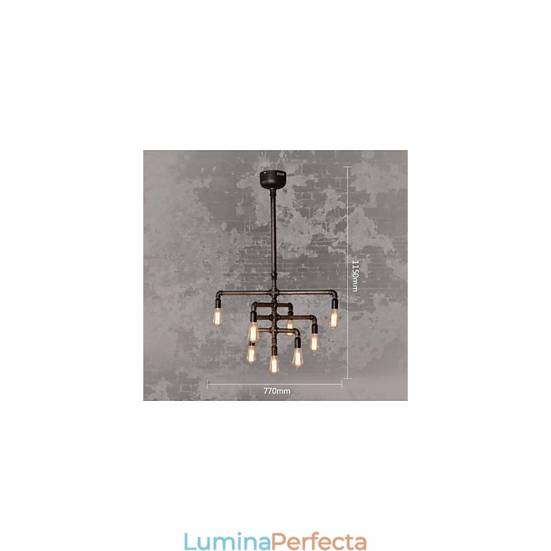 Lampă tradițională clasică vintage retro lanternă țară pictură metal pandantiv