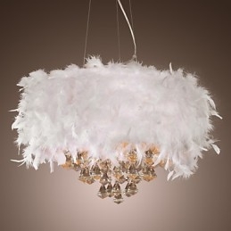 Lampă suspendată galvanizată, modernă, contemporană, din cristal, în stil mini