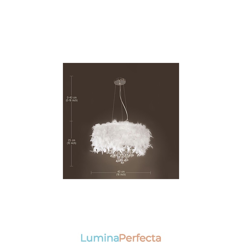 Lampă suspendată galvanizată, modernă, contemporană, din cristal, în stil mini
