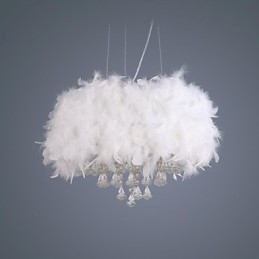 Lampă suspendată galvanizată, modernă, contemporană, din cristal, în stil mini