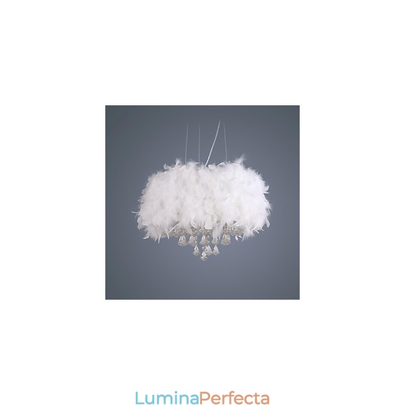Lampă suspendată galvanizată, modernă, contemporană, din cristal, în stil mini