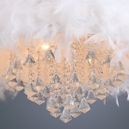 Lampă suspendată galvanizată, modernă, contemporană, din cristal, în stil mini