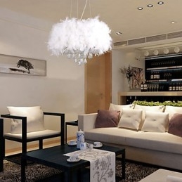Lampă suspendată galvanizată, modernă, contemporană, din cristal, în stil mini