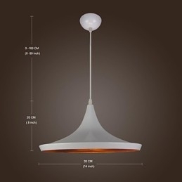 Lampă suspendată din metal, modernă, contemporană, pictură retro
