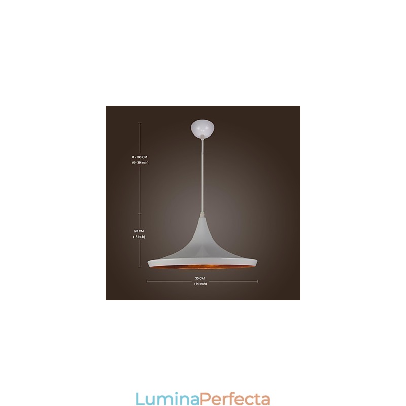 Lampă suspendată din metal, modernă, contemporană, pictură retro