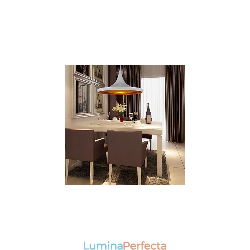 Lampă suspendată din metal, modernă, contemporană, pictură retro
