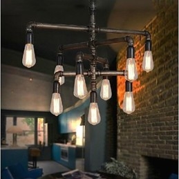 Lampă tradițională clasică vintage retro lanternă țară pictură metal pandantiv