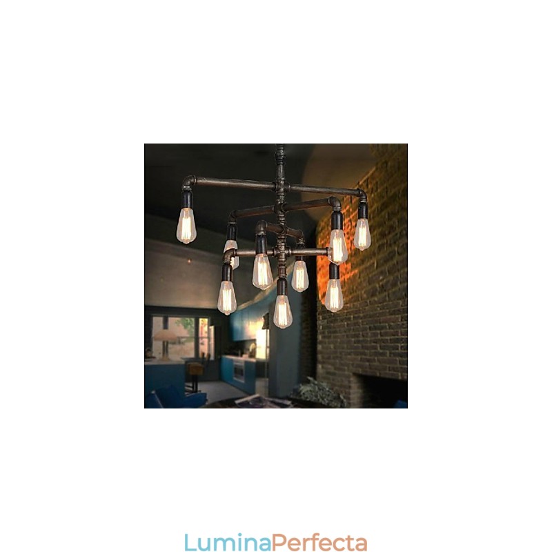 Lampă tradițională clasică vintage retro lanternă țară pictură metal pandantiv