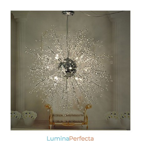 Candelabru din metal cromat Globe Crystal Candelabru din metal cromat Globe Crystal