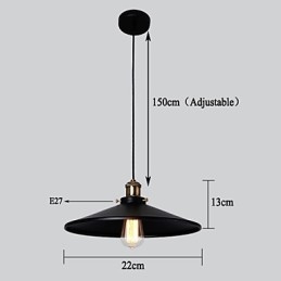 Lampă suspendată în stil european, retro, clasică, Artă Droplight Dă diametrul becului 22CM