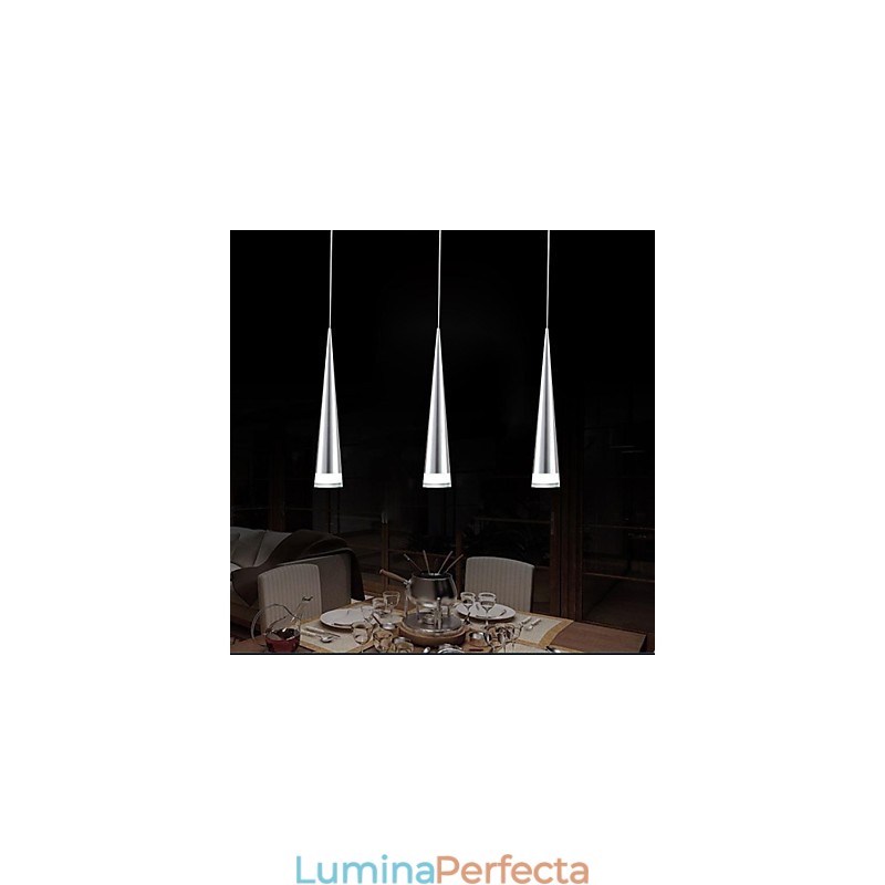 Lampă suspendată modernă, din metal cromat