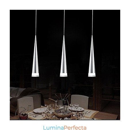 Lampă suspendată modernă, din metal cromat