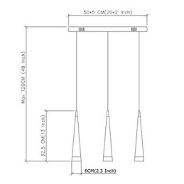 Lampă suspendată modernă, din metal cromat