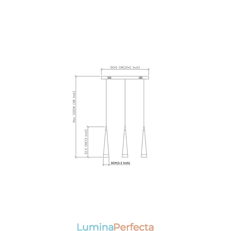 Lampă suspendată modernă, din metal cromat